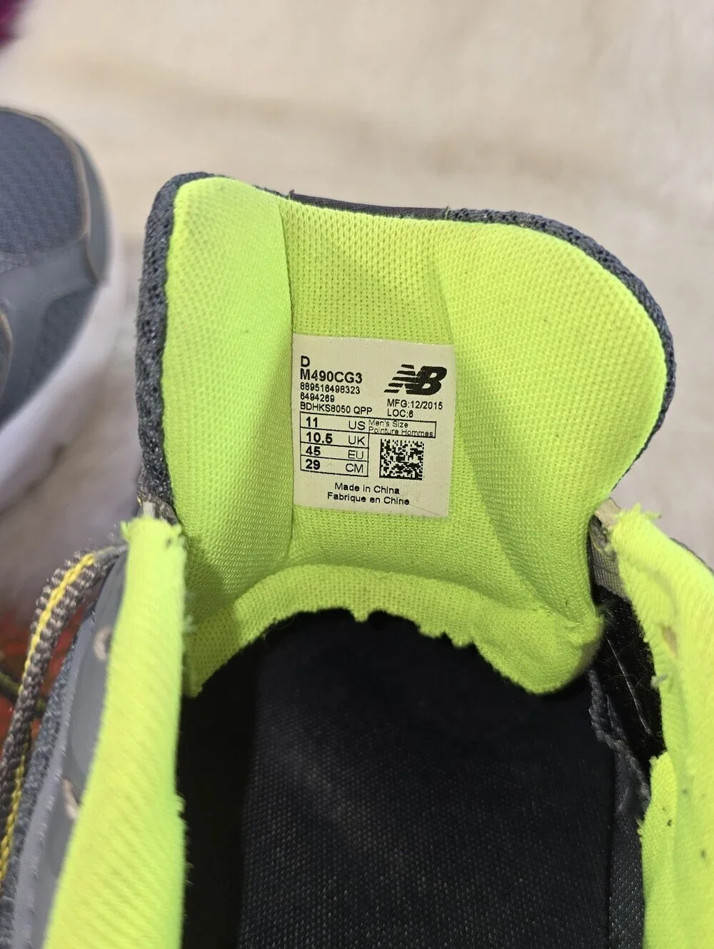 New Balance Speed Ride Men's Gray &  Neon Lime Accent Running Shoes